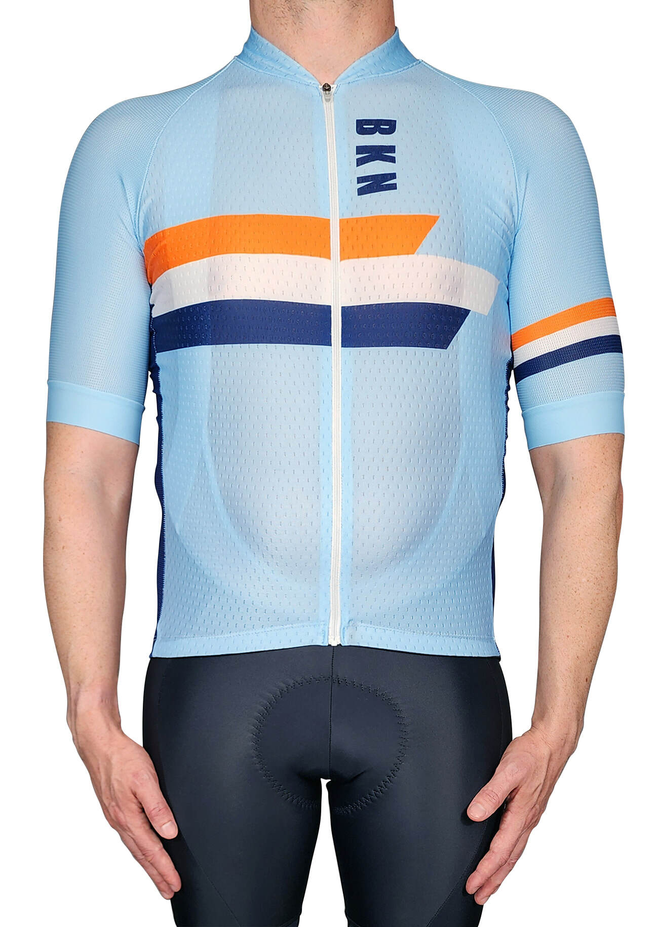 Men's Pro Cycling Jersey - Stripes - Light Blue | Lightweight Performance