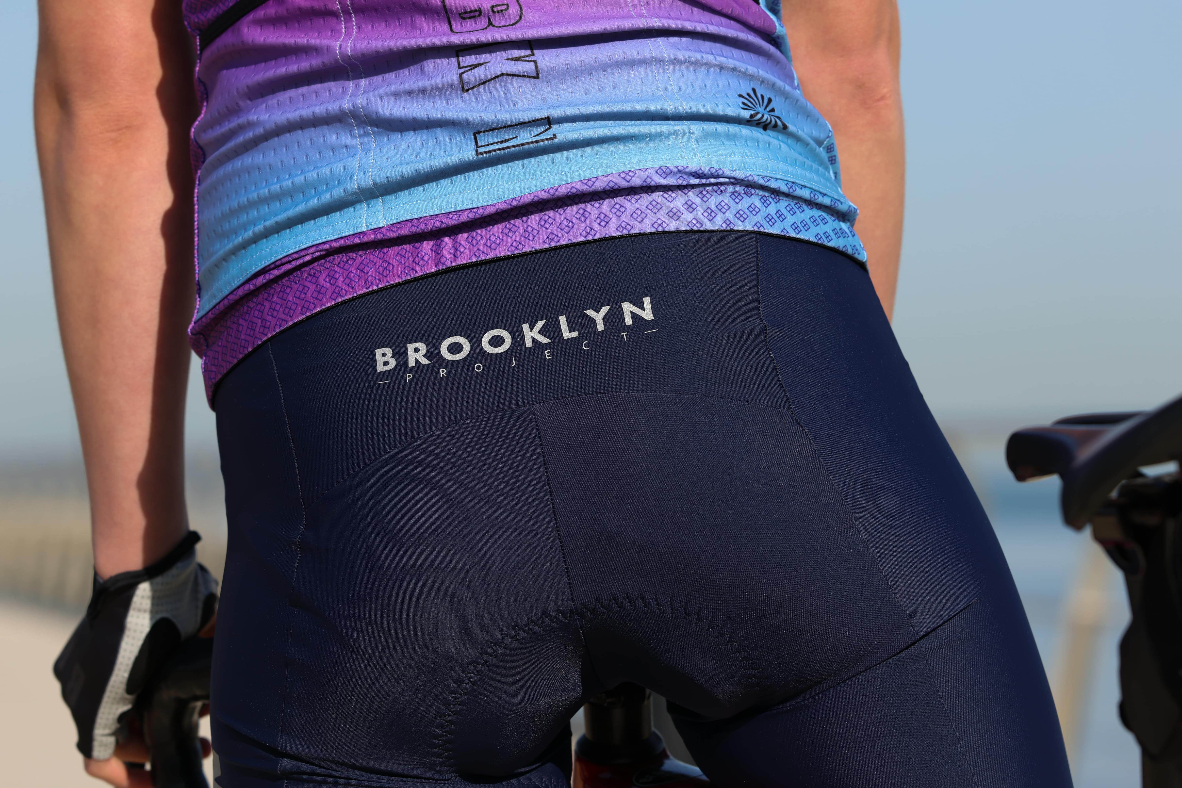 Women's Elite Performance Cycling Bibs - Premium Italian Fabric Navy