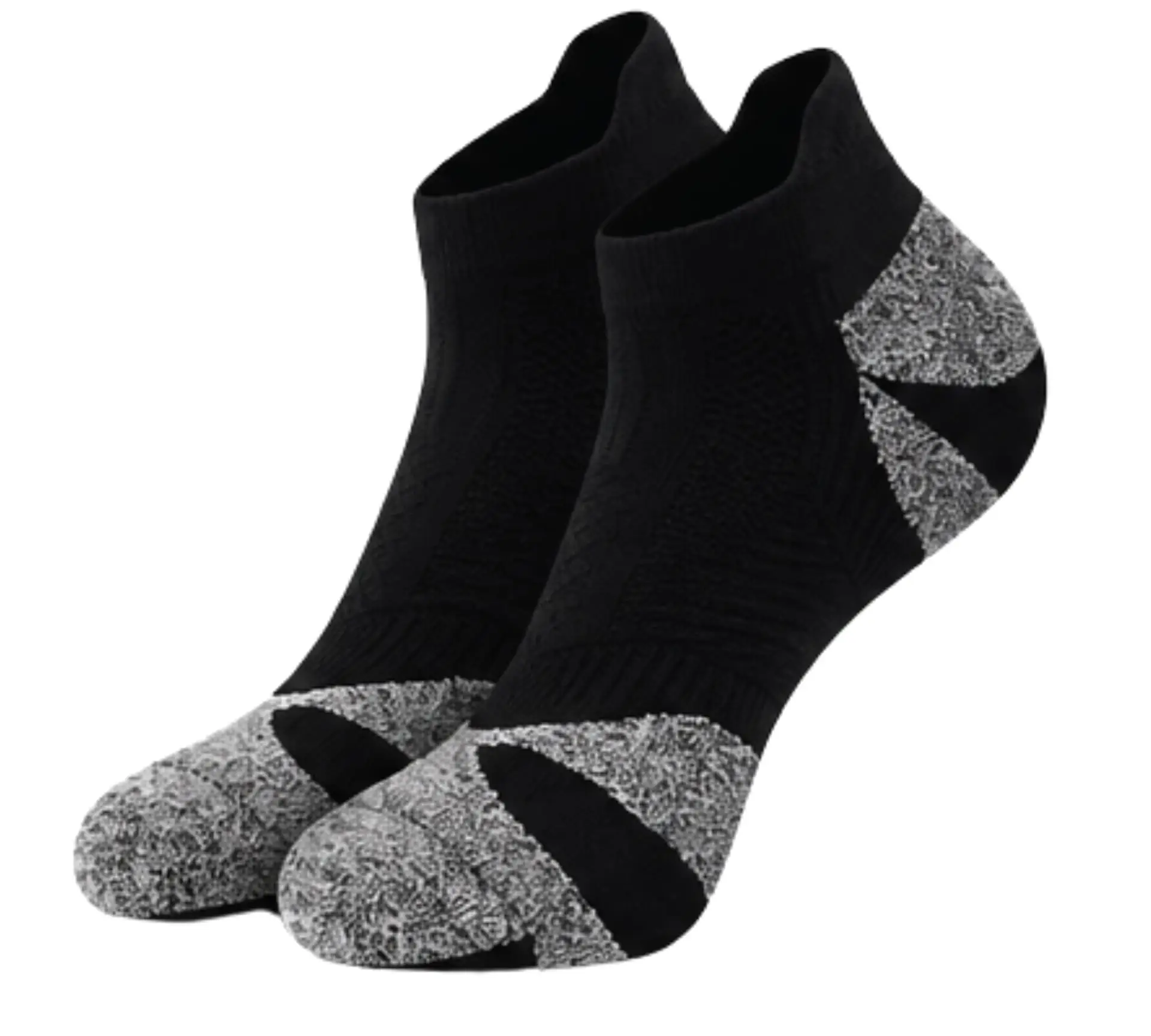 coolmax-running-socks-black-ankle-length