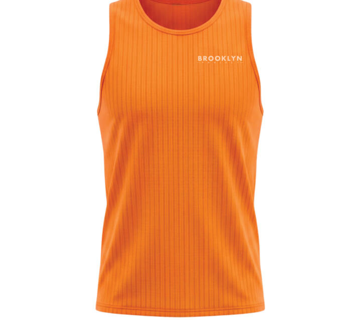 Men's Elite Lightweight Run Singlet - Breathable Technical Singlet, Fluoro Orange