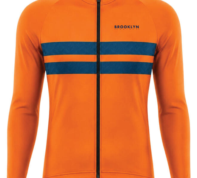 Men's Pro Thermal Cycling Jacket - Orange, Windproof