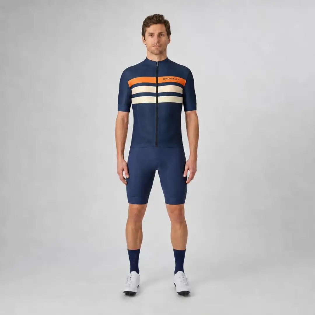 Pro Maximus Men's Cycling Bundle: Navy Jersey, Bib Shorts & Socks