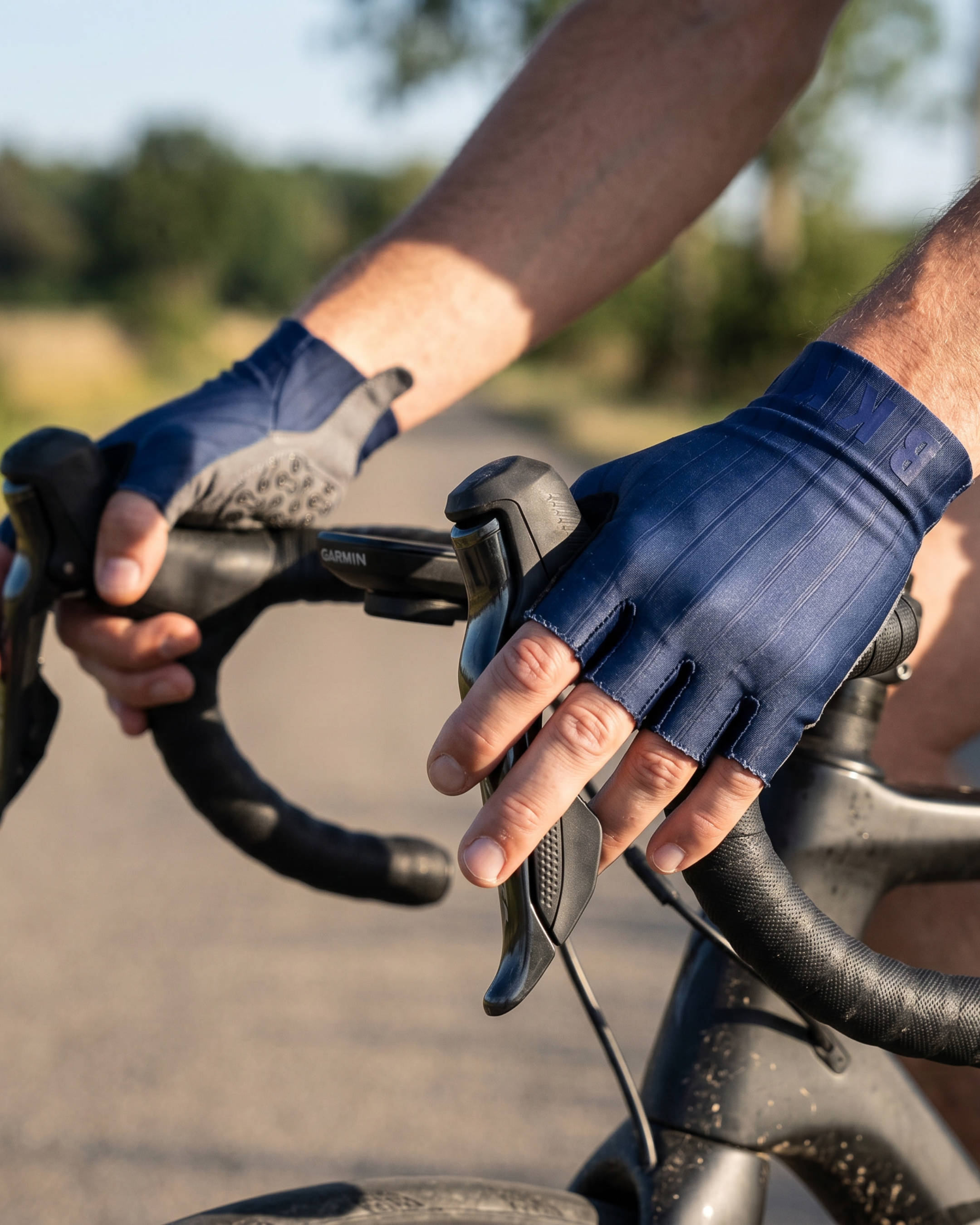 aero road cycling gloves lightweight navy breathable mitts