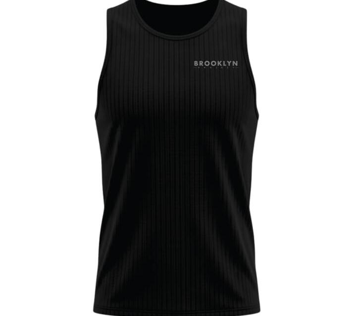 Men's Elite Lightweight Run Singlet - Breathable Technical Singlet, Black