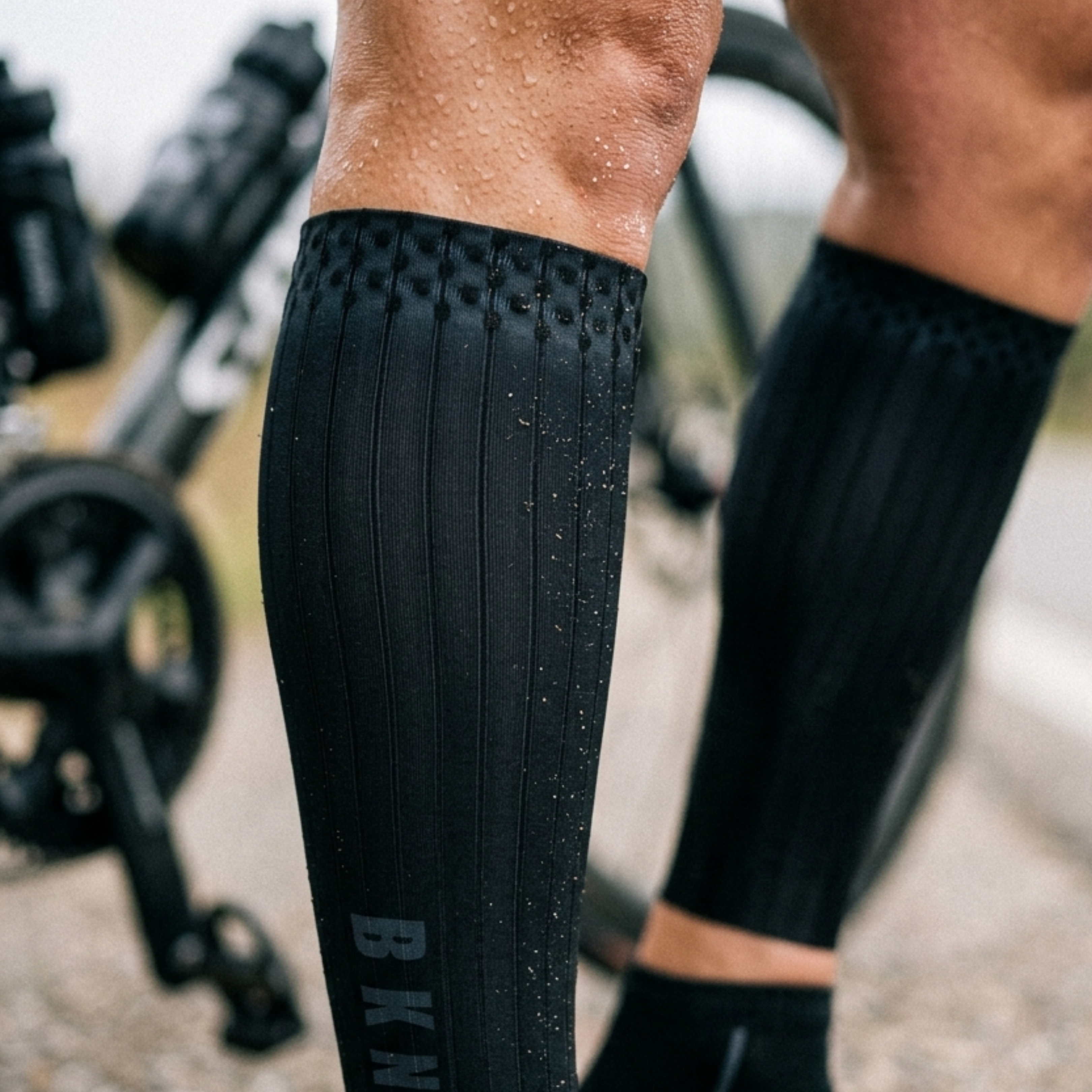 Aero Triathlon Calf Sleeves - Black | High-Speed & Compression