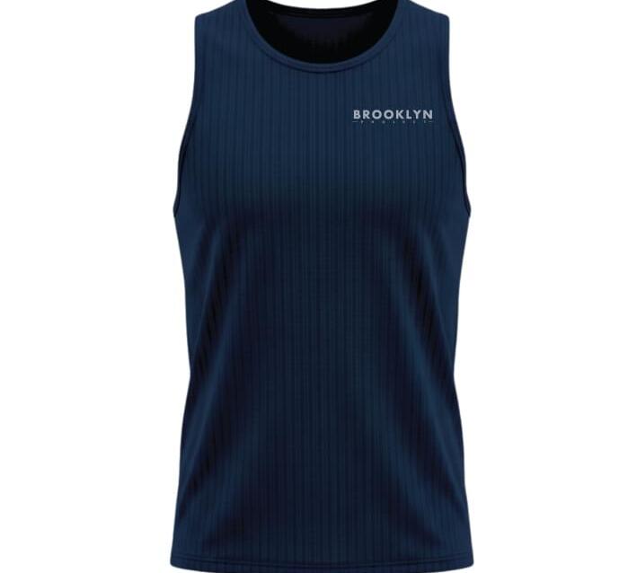 Men's Elite Lightweight Run Singlet - Breathable Technical Singlet, Navy