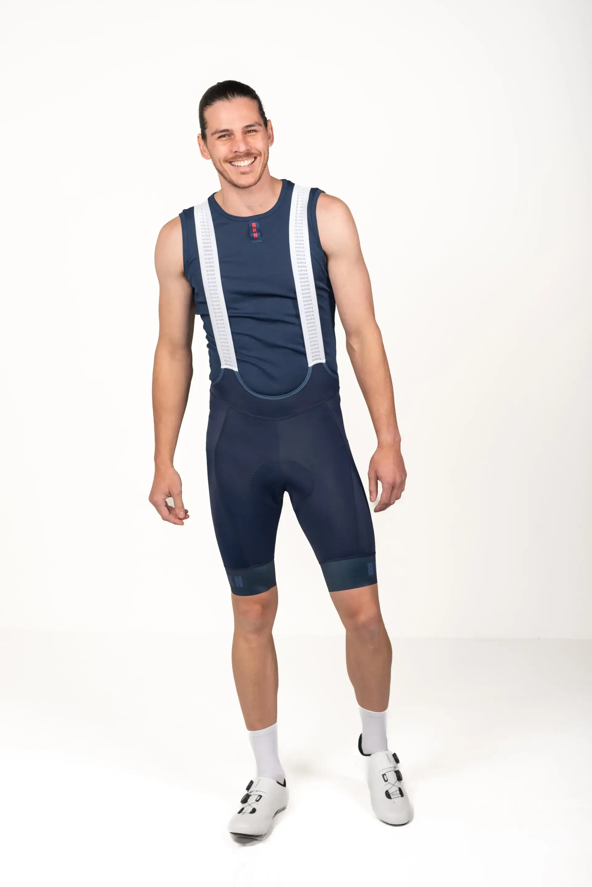 Men’s Pro Cycling Bib Shorts - High-Density Chamois Padding, Compression Navy