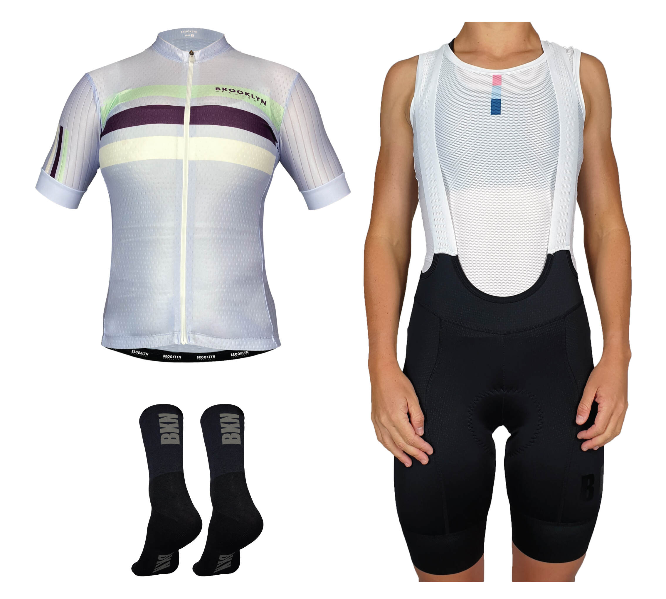 Pro Maximus Women's Cycling Bundle: Blue Jersey, Bib Shorts & Socks