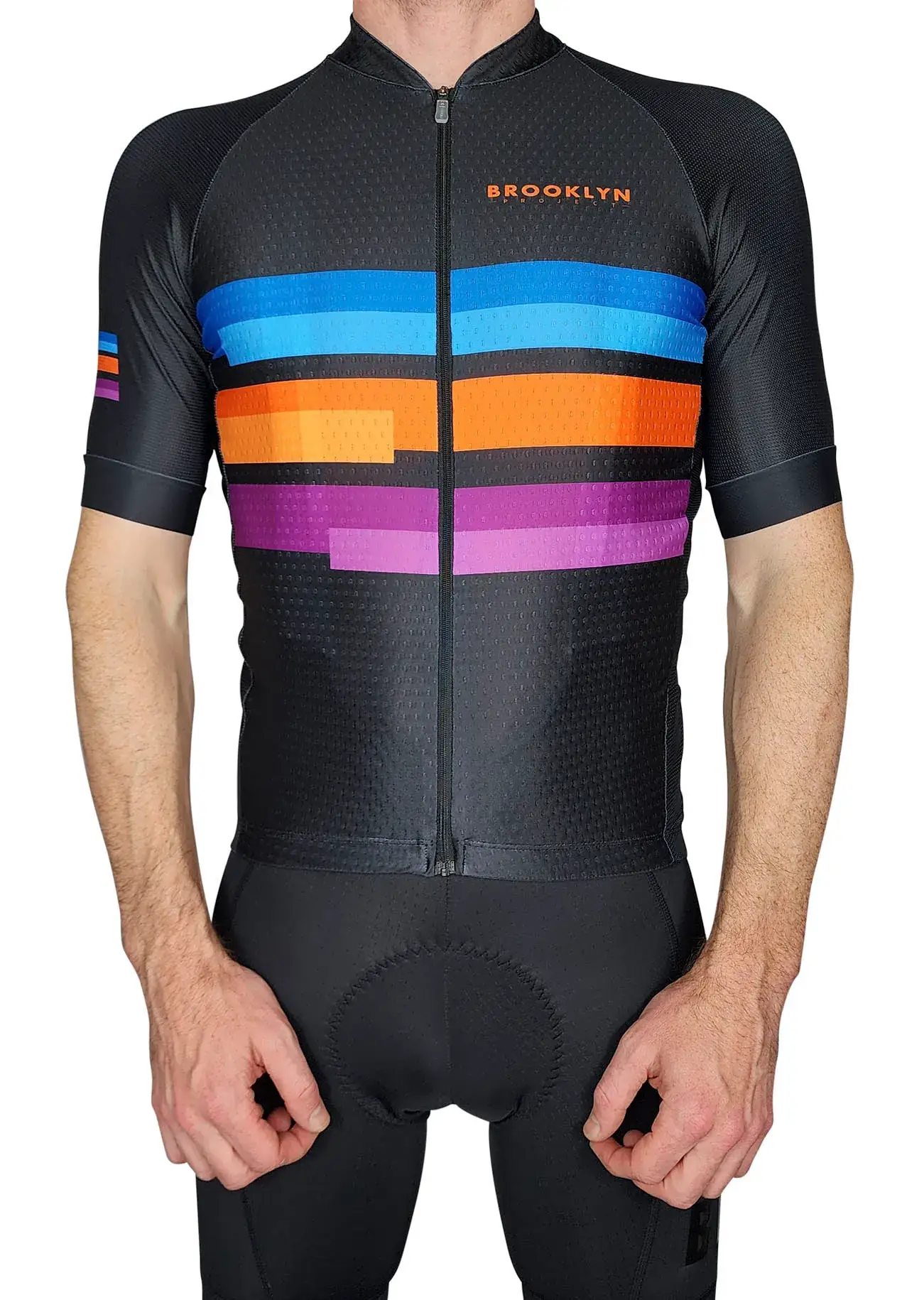 Men's Pro Cycling Jersey - Blocks Black Ice | Lightweight Performance