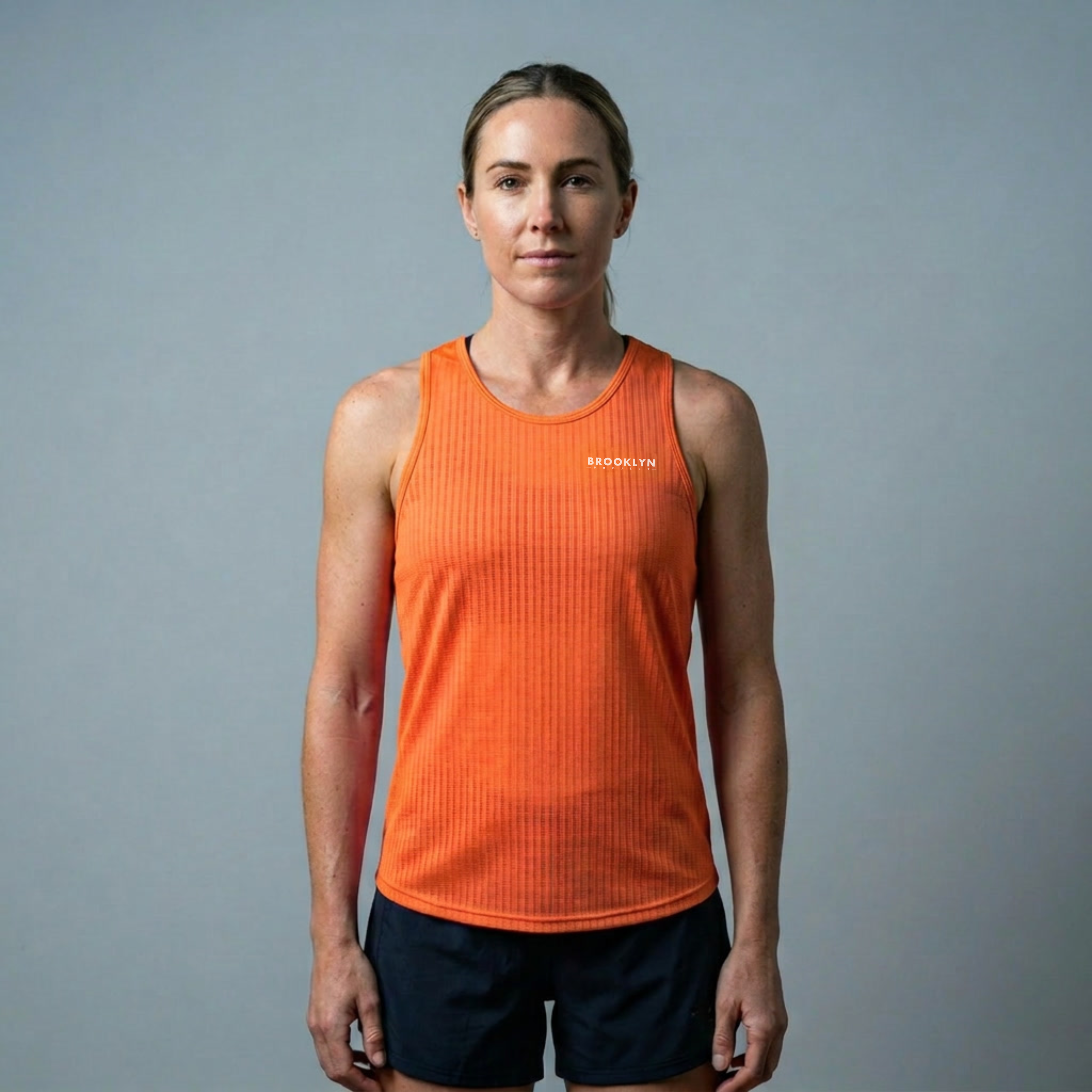 Women's Elite Lightweight Run Singlet - Breathable Technical Singlet, Orange