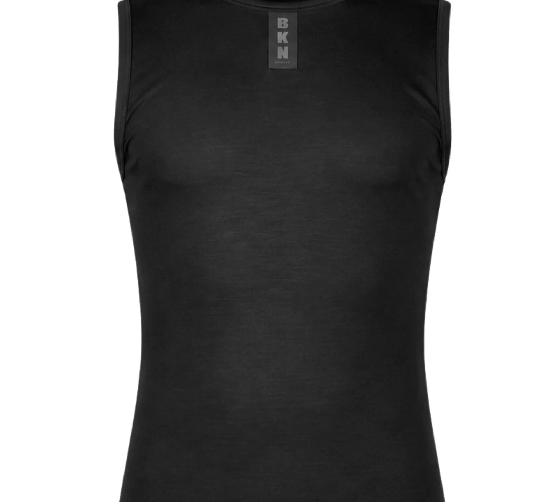 Merino Wool Tencel Cycling Undershirt Sleeveless Black